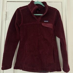 Patagonia Maroon Fleece Pullover Jacket